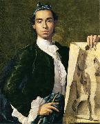 Detail of Self-portrait Holding an Academic Study., unknow artist